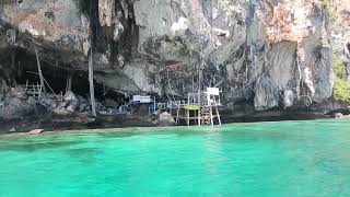 View of Viking Cave from the Water@Thailand Video Clips