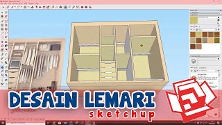 Desain Lemari Sketchup dengan Gambar dari Google