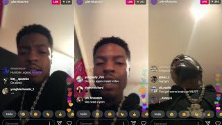 Pierre Bourne Making Beats Insagram Live