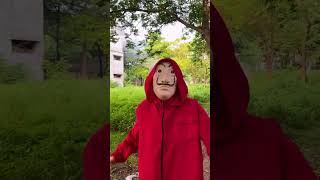 Money Heist mask possesses the body of a male police officer and harms his girlfriend #shorts #funny