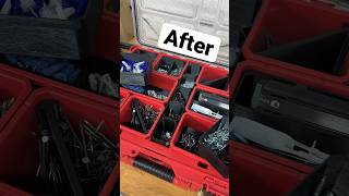 Before & After Organizing your Packout with Neat Tools organizers and bins! #packout #milwaukeetools