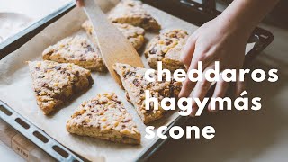 Hagymás, sajtos, vegán scone | Yama Kitchen