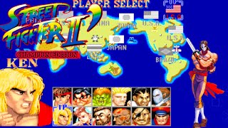 Street Fighter II:Champion Edition [Evolution of All characters]Android full Gameplay(PSP]