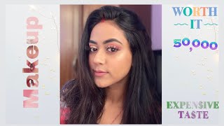 Makeup Worth ₹50k || Makeup Look With The Most Expensive Products I Have ||