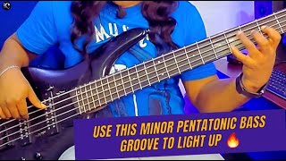 Use this minor pentatonic bass groove to light up 🔥