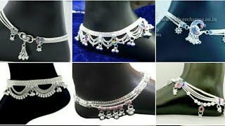 Fancy Charms Silver Casting Payal Designs // Frills & Rope model Light Weight Chain Payal Designs