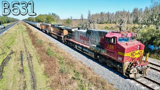 Csx B631 in Plant City, FL (Ft. 3 BNSF + Fakebonnet & H1)