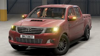 Необычный краш-тест Toyota Hilux GLX с манекенами в BeamNG.drive