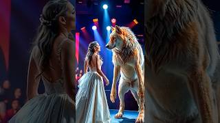 A QUEEN FUSES WITH A WOLF ON AGT #magic #talent #animals