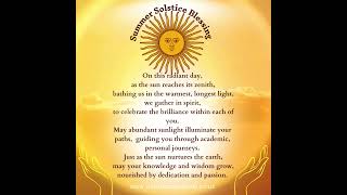 Summer Solstice Blessing   #londonwaterlooacademy #SolsticeBlessing #summersolstice