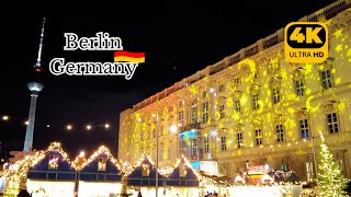 Berlin's Enchanting Christmas Eve🌟4K Walking Tour of Magical Christmas Markets and Festive Delights