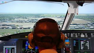 X Plane 11 Challenger 300 Landing At Findlay Ohio Airport (KFDY)