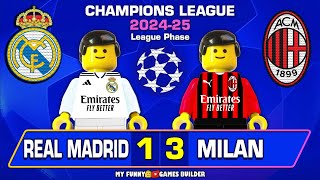 Real Madrid vs Milan 1-3 : Champions League 2024/25 Goals Highlights in Lego