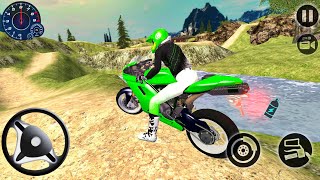 Drive Motorcycle For Offroading - Uphill Offroad Motorbike Rider 🛵🟢 Gameplay 242 √- Flash Simulator