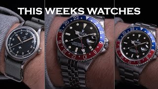 This Weeks Watches - Rolex GMT-Master 1675 & 16700, 1953 Omega Fat Arrow 2777-1 & More [Episode 69]