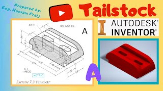 #Autodesk inventor - A Tailstock. - اوتوديسك انفنتور