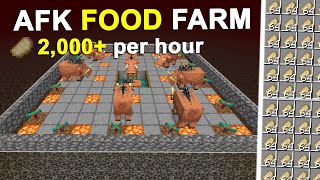 Minecraft FAST AFK Hoglin Food Farm BEST DESIGN 1.20 Tutorial