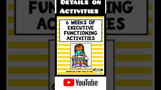 Executive Functioning Activities Packet for Elementary School Students