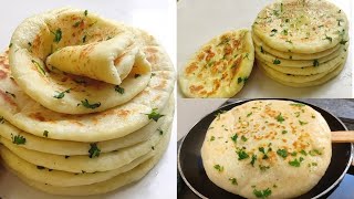 Best Ever Naan Recipe | No Tandoor No Oven No Egg Naan Recipe | Tawa Butter Naan Recipe