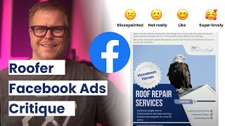 Random Roofer Facebook Ad Critique - Is it Trash? Roofer Marketing & Ads by Feedbackwrench