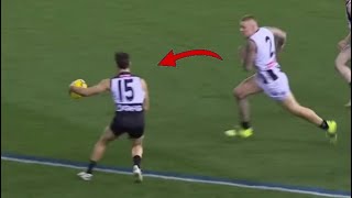 Karl Amon Sells Candy To Collingwood - Collingwood Vs Port Round 19