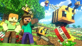 BEES FIGHT - Alex and Steve life (Minecraft Animation)