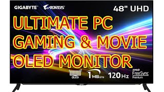 AORUS 48 Inch 4K OLED PC Mac USB C Gaming Monitor FO48U LONG TERM Review #wisebuyreviews