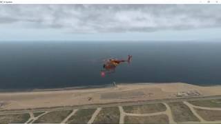 X-Plane 11.35 b2 - Helicopter Hughes 500D, from Santa Monica ( KSMO) to Seal Beach (0CA7), CA