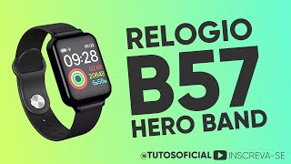 B57 Smartwatch Relógio Inteligente Smart Hero Band Preto