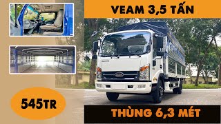 Xe Tải Veam Tải Trọng 3,5 Tấn Thùng Dài 6,3M |  Động Cơ Isuzu