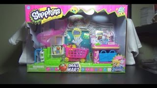 Opening Shopkins Small Mart Grocery Store Play Set Including 2 Exclusive Shopkins