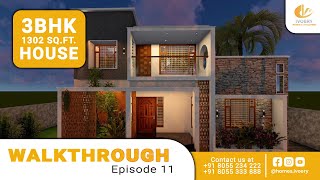 3BHK 1302 Sq. Ft. - Home Walkthrough Episode 11 #hometourmalayalam #mynewhome @homes.ivoery