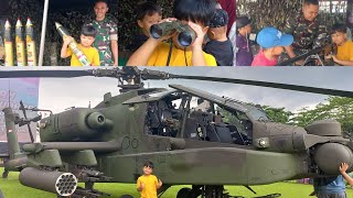 NAIK HELIKOPTER TEMPUR DAN BELAJAR NEMBAK PAKAI SNIPER