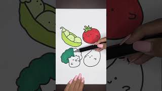 Cute Simple Foods Coloring // Satisfying Coloring Videos #coloringbook #satisfyingcoloring #asmr