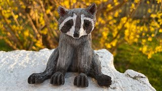 Wood Carving a Little Raccoon Part 2