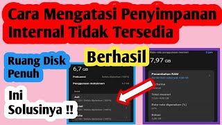 Cara Mengatasi Penyimpanan Internal Tidak Tersedia | Cara Melepaskan Disk Drive Android