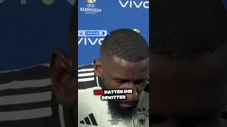 Rüdiger: „Ich mache mich gerne über meine Gegner lustig“ 😂😂 #deutschland  #fußball #keşfet #euro2024