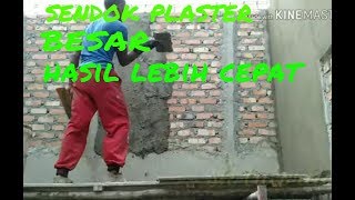 Plaster batu bata pakai sekop super cepat