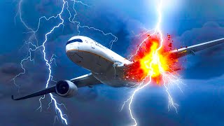 Emergency Landing after Plane Gets Struck By Lightning Crash Movie GTA 5