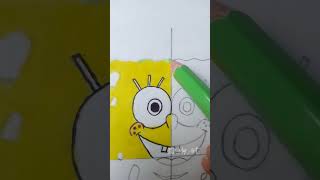 Drawing SpongeBob in 4 styles Part 1 #cartoon#shorts#art#trending#viral#realistic#artist#stye#tiktok