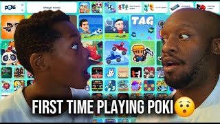 Father and Son play Poki Games for the first time on Live!!!!