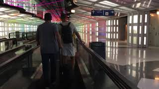 My trip on the O’Hare moving walkway to Concourse C for 8/2/2021