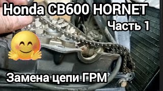 HONDA CB600 Hornet замена цепи ГРМ, часть 1..