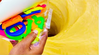 Experimental Whirlpool Video With Everything - Experiment Vs Alphabet Toys #105