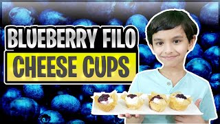 Blueberry filo cheese cups || cheesy filo cups || kouzins kidz world