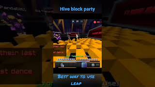 Best way to use Leap in Hive Block Party #mcpe #minecraft #viral #youtubeshorts #shorts