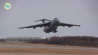 Lockheed C 5 Galaxy is a large military transport aircraft USA