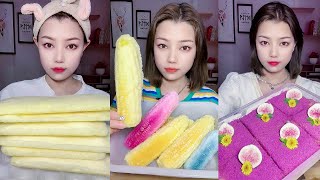 ASMR MUKBANG SOFT COLORED ICE EATING SOUND