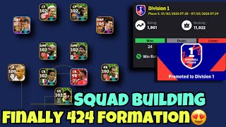 424 FORMATION SQAUD BUILDING😍| DIVISION1 | CUSTOM FORMATION|TIPS AND TRICKS😍ZENOR|EFOOTBALL UPDATE