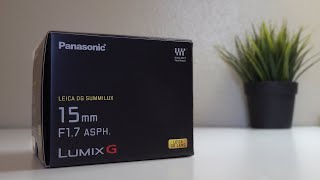 Panasonic Lumix 15mm F1.7 Lens Unboxing and Setup!!